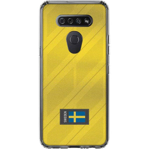 Sweden Soccer Flag LG K51/Q51 Clear Case
